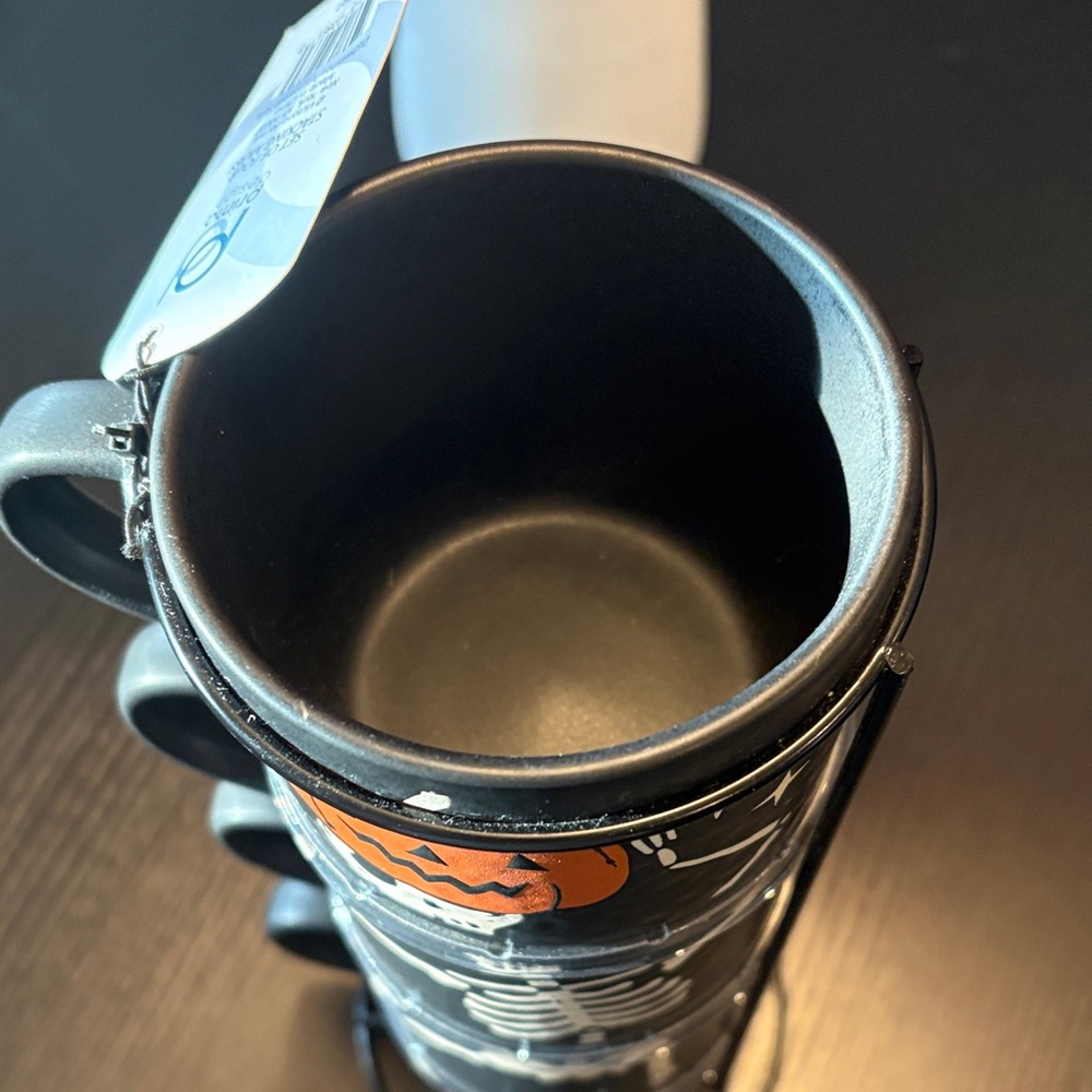 Skeleton and Pumpkin Stackable Mug Set - Picture 5 of 8
